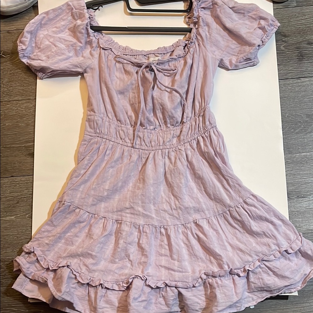 Lost + Wander Pink Ruffled Smocked Sundress